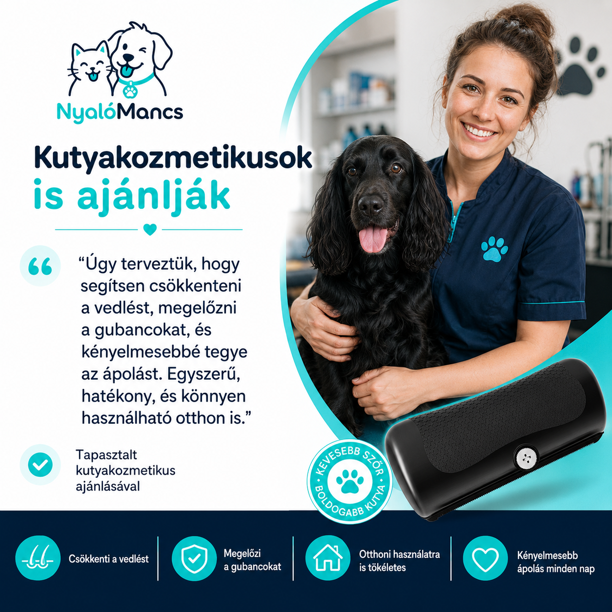 NyalóMancs SzőrPro szőreltávolító kefe