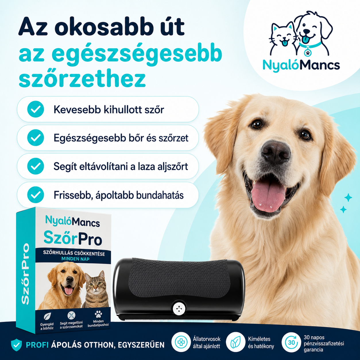 NyalóMancs SzőrPro szőreltávolító kefe
